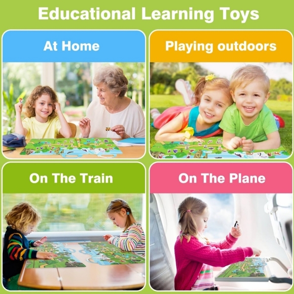 🍎🐅🐯 New Kids Reusable Stickers Book Zoo Park Animals 🦓🐒🐯 - Picture 7 of 13